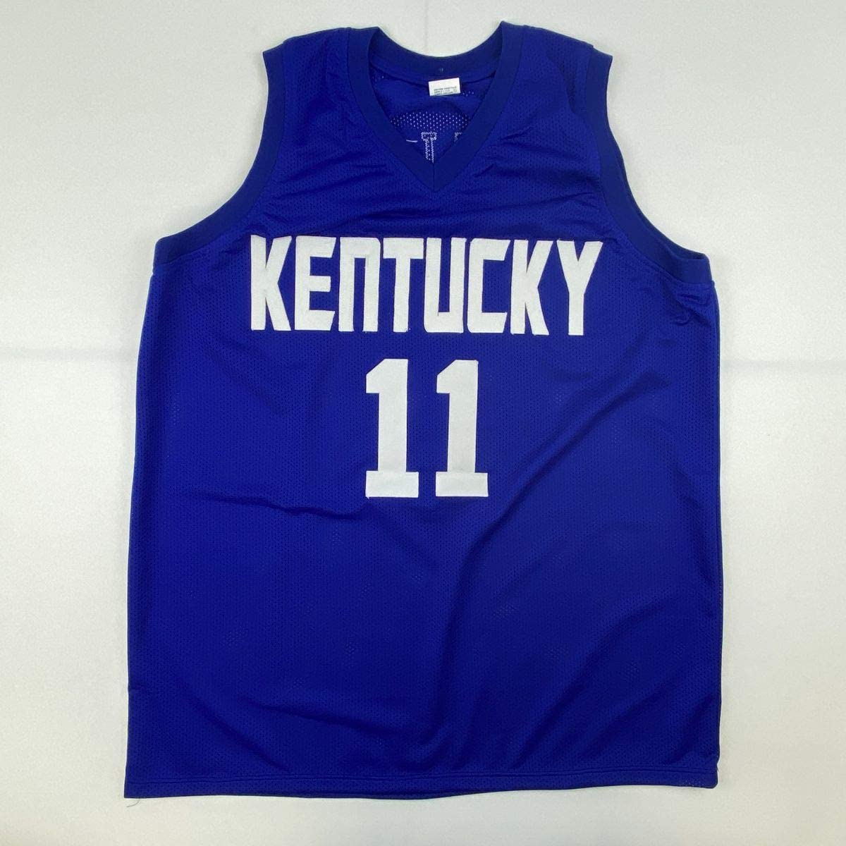 Autographed/Signed John Wall Kentucky Blue College Basketball Jersey JSA COA