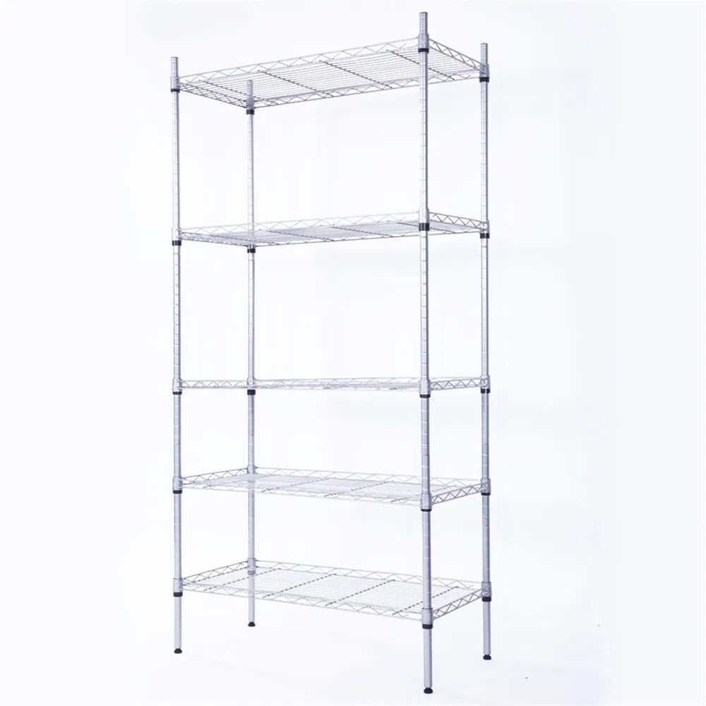5-Tier Storage Rack with Safety Lip (29" × 13.4" × 59")