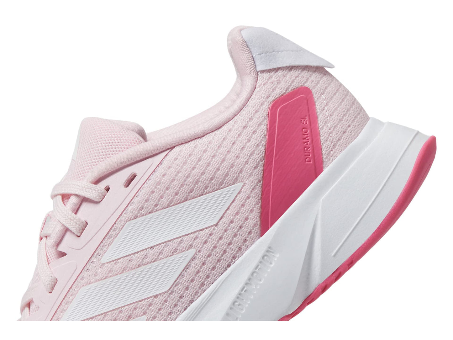 adidas Duramo SL Sneaker, Clear Pink/White/Pink Fusion, 2.5 US Unisex Little Kid
