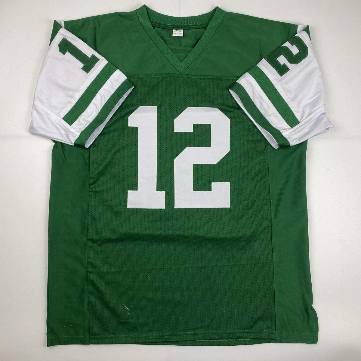 Autographed/Signed Joe Namath New York Green Football Jersey GTSM COA Holo Only