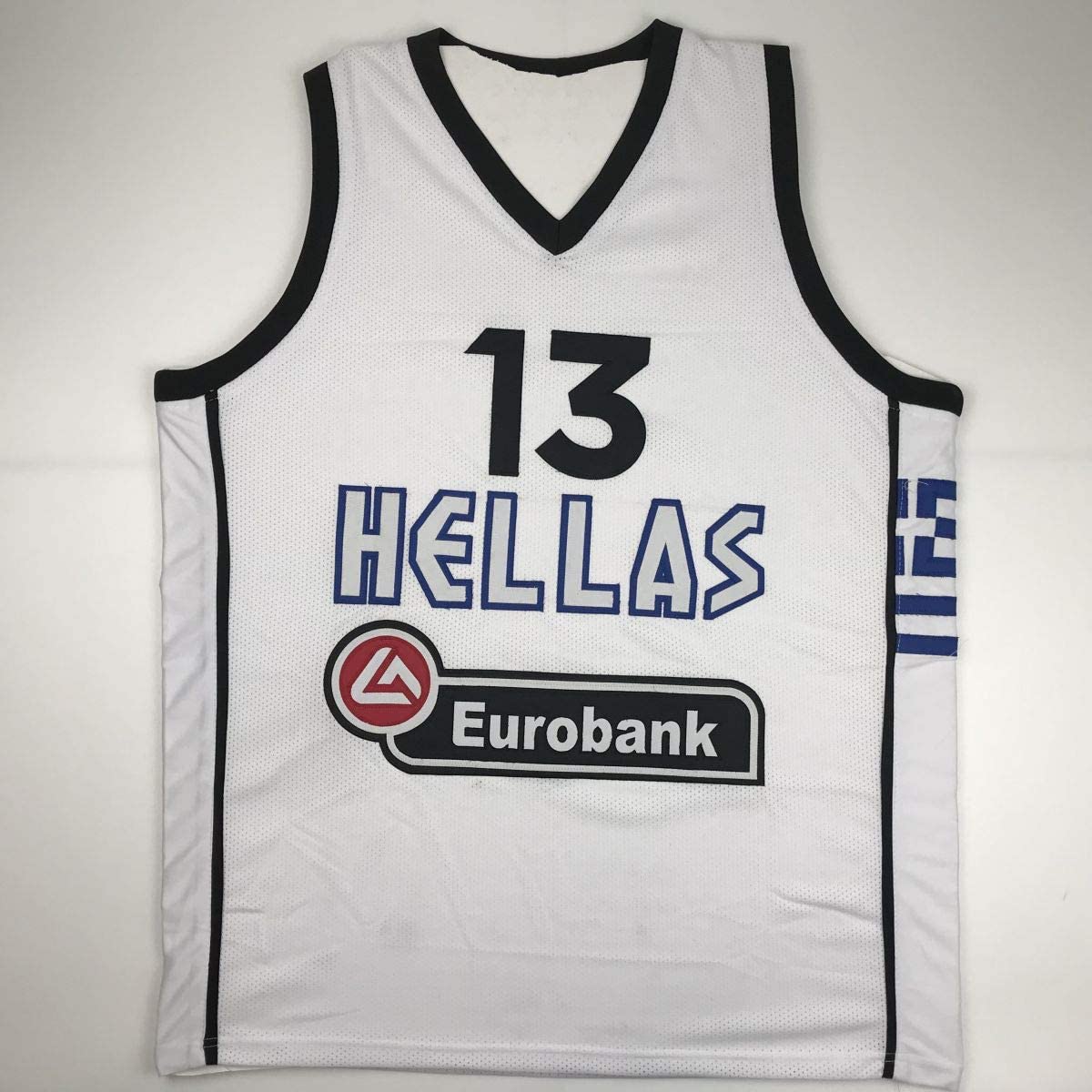 Autographed/Signed Giannis Antetokounmpo Greek Greece White Basketball Jersey PSA/DNA COA