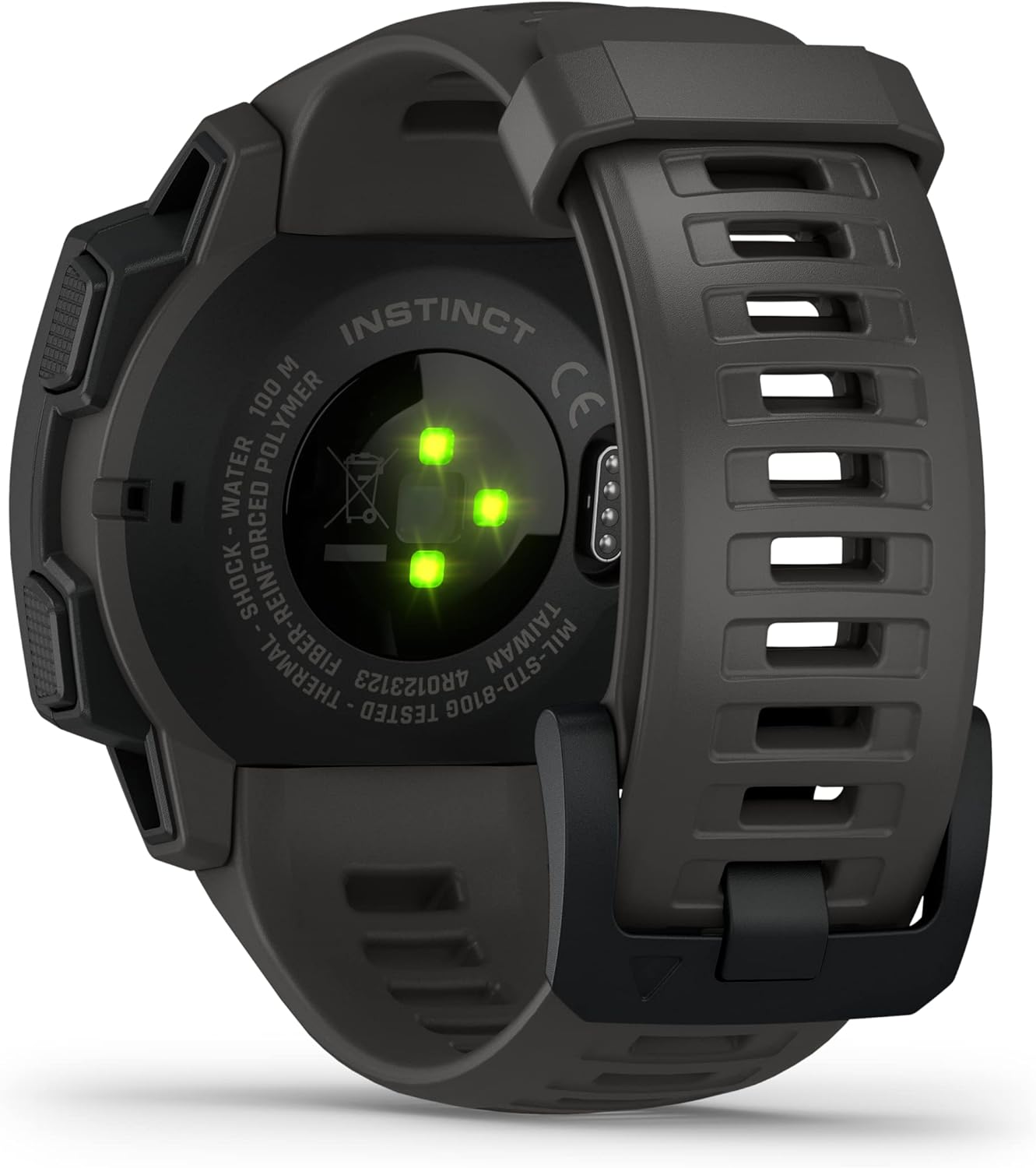 Garmin Instinct, Rugged Outdoor Watch with GPS, Features Glonass and Galileo, Heart Rate Monitoring and 3-Axis Compass, Graphite