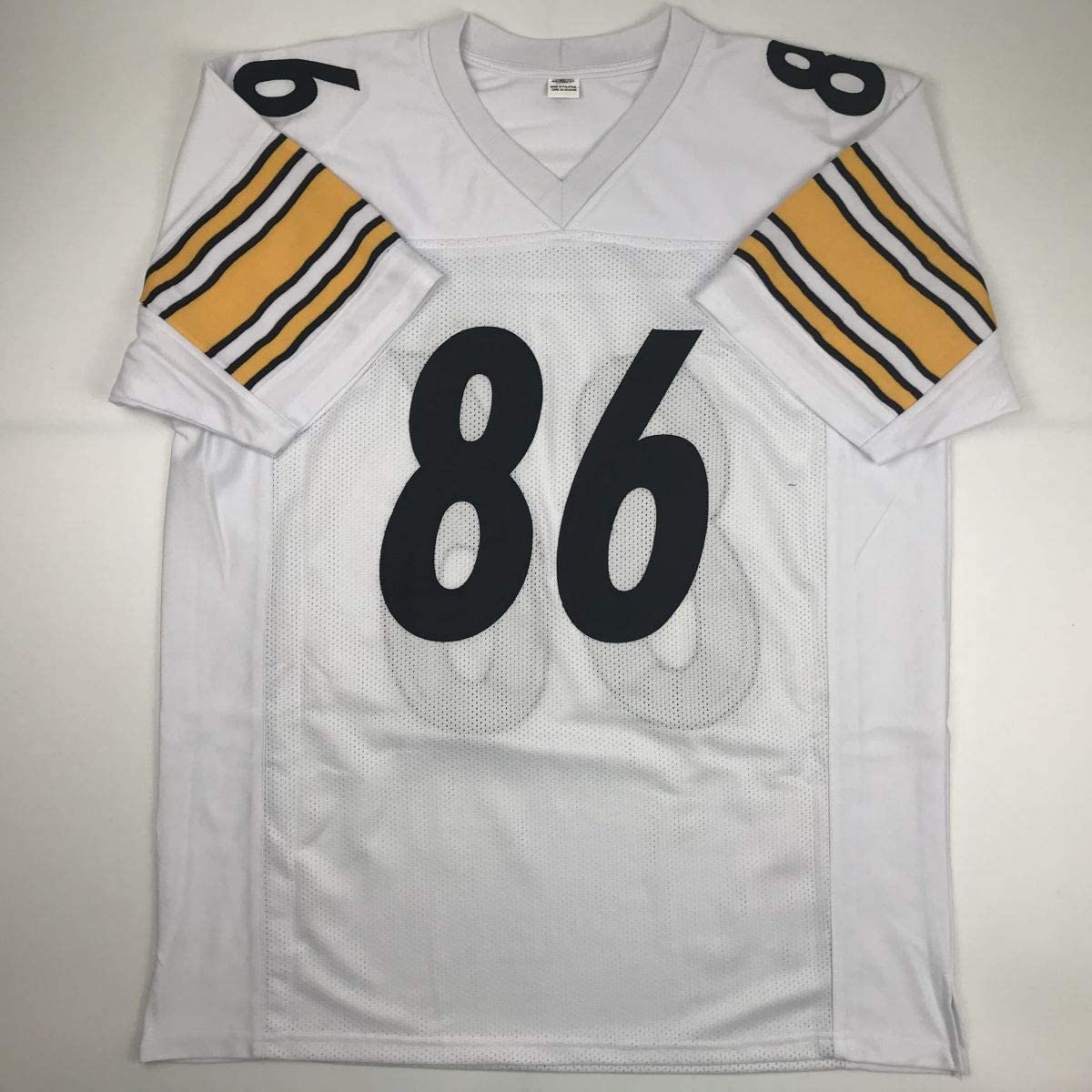 Autographed/Signed Hines Ward Pittsburgh White Football Jersey JSA COA