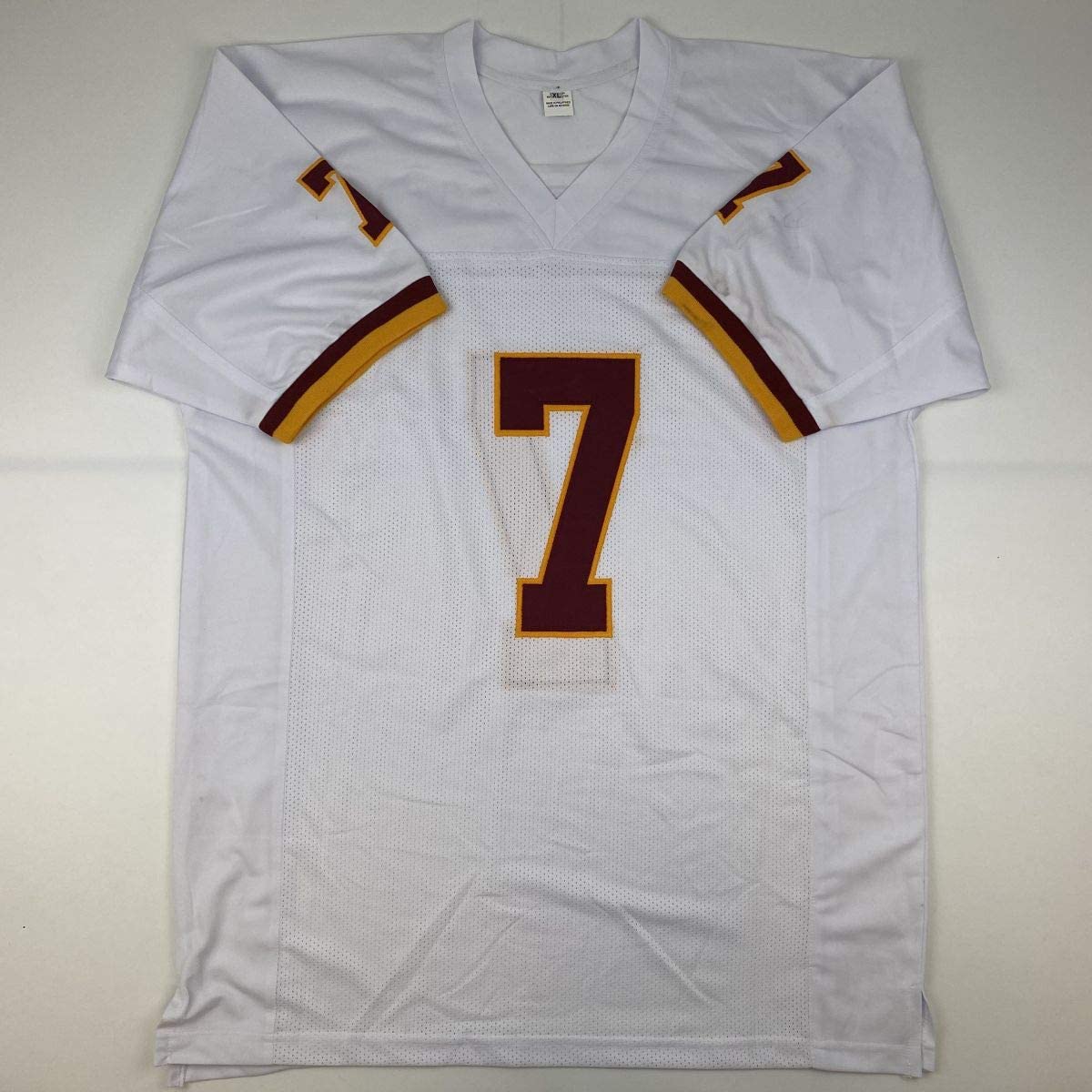 Autographed/Signed Joe Theismann SB XVII Champs Washington White Football Jersey JSA COA