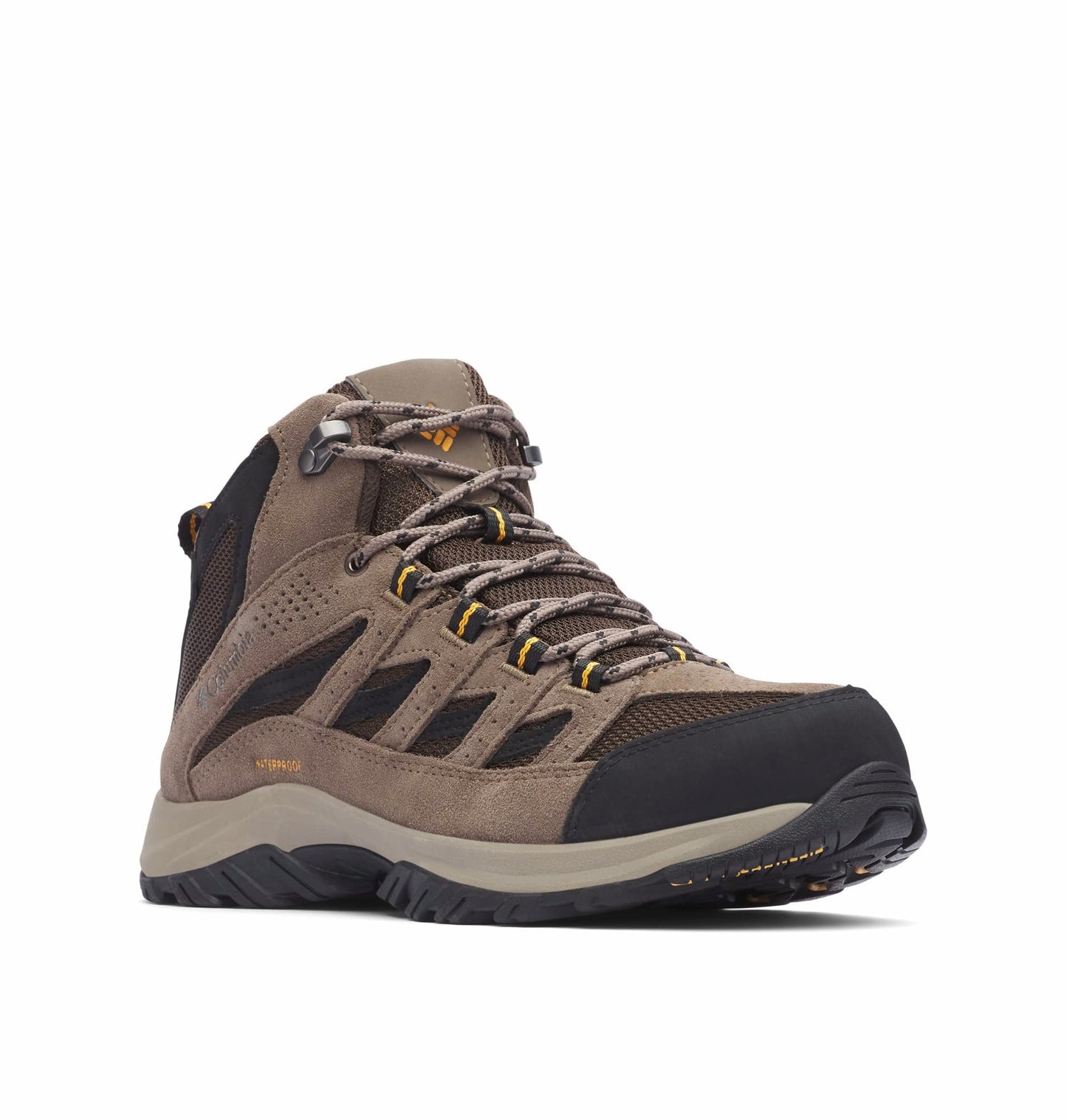 Columbia Men's Crestwood Mid Waterproof, Cordovan/Squash, 10.5