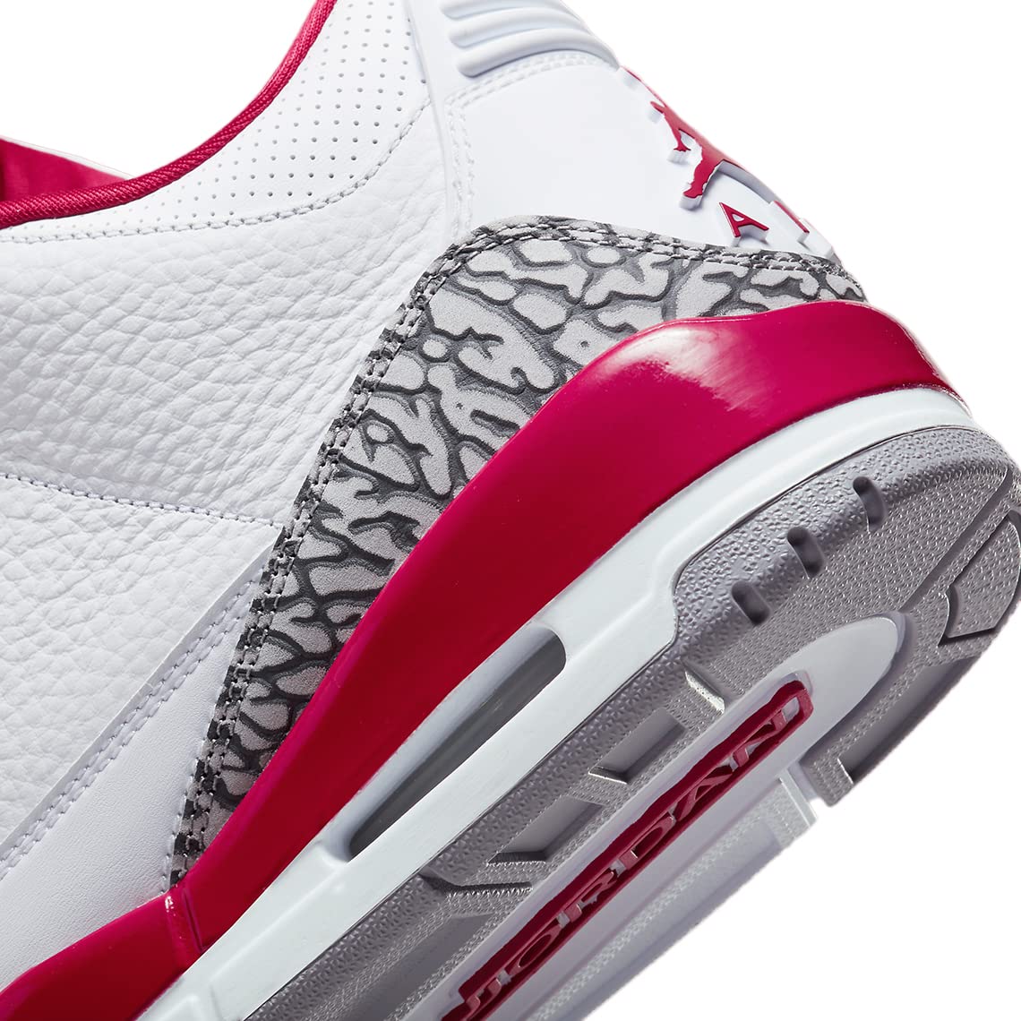 Nike Mens Air Jordan 3 Retro Sneaker, Adult, White/Lt Curry-Cardinal Red, 9.5 M US