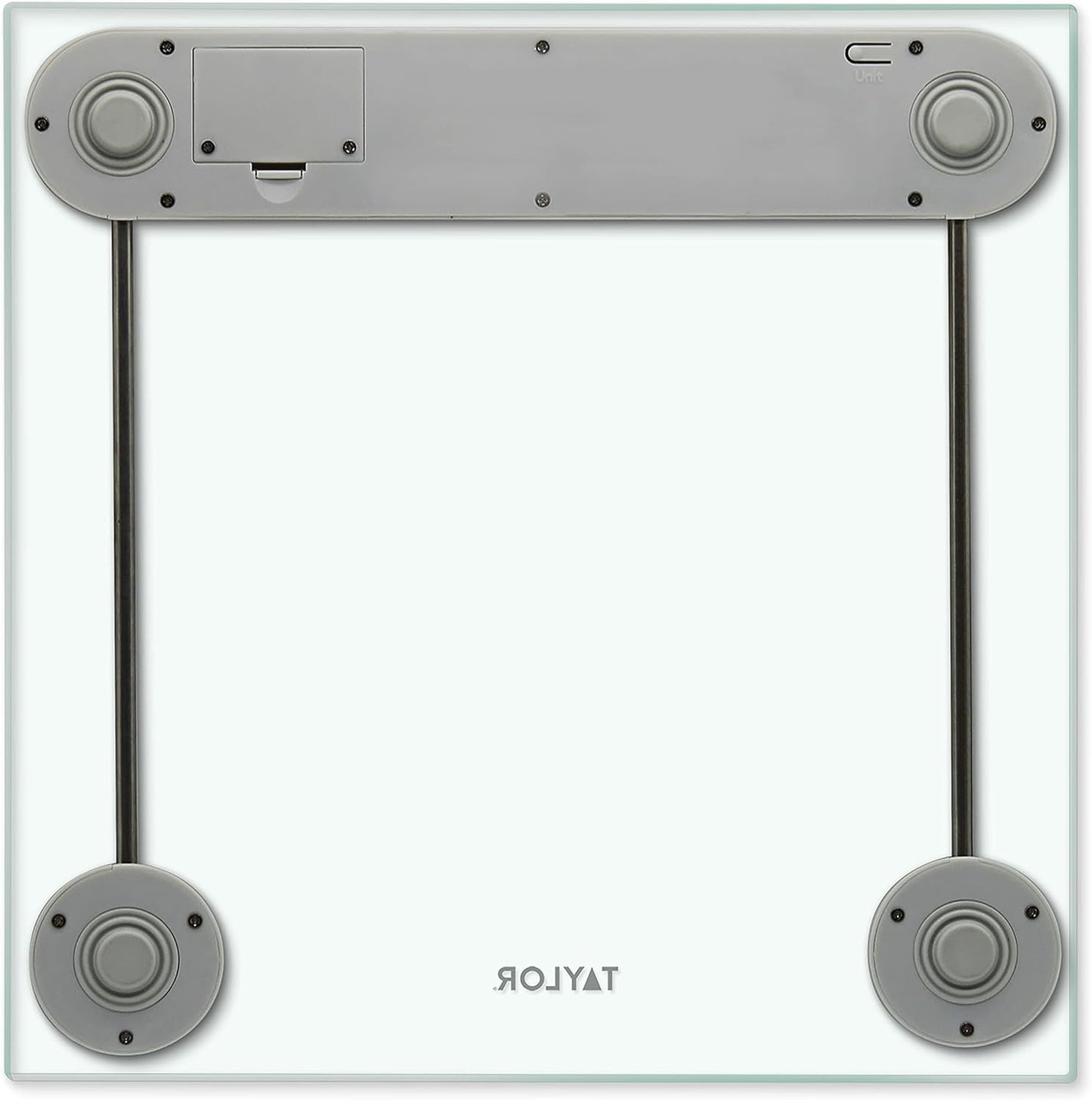Taylor Digital Bathroom Scale, Highly Accurate Body Weight Scale, Instant On and Off, 400 lb, Sturdy Clear Glass with ChromeFinish Base