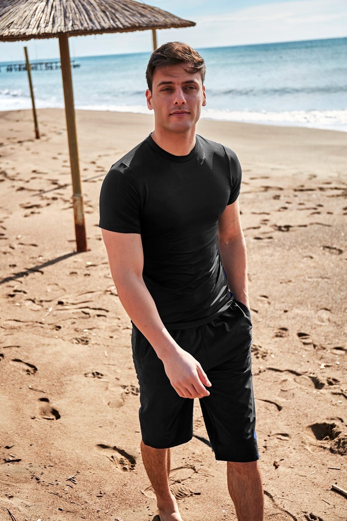 Black Men's Shorts S2407
