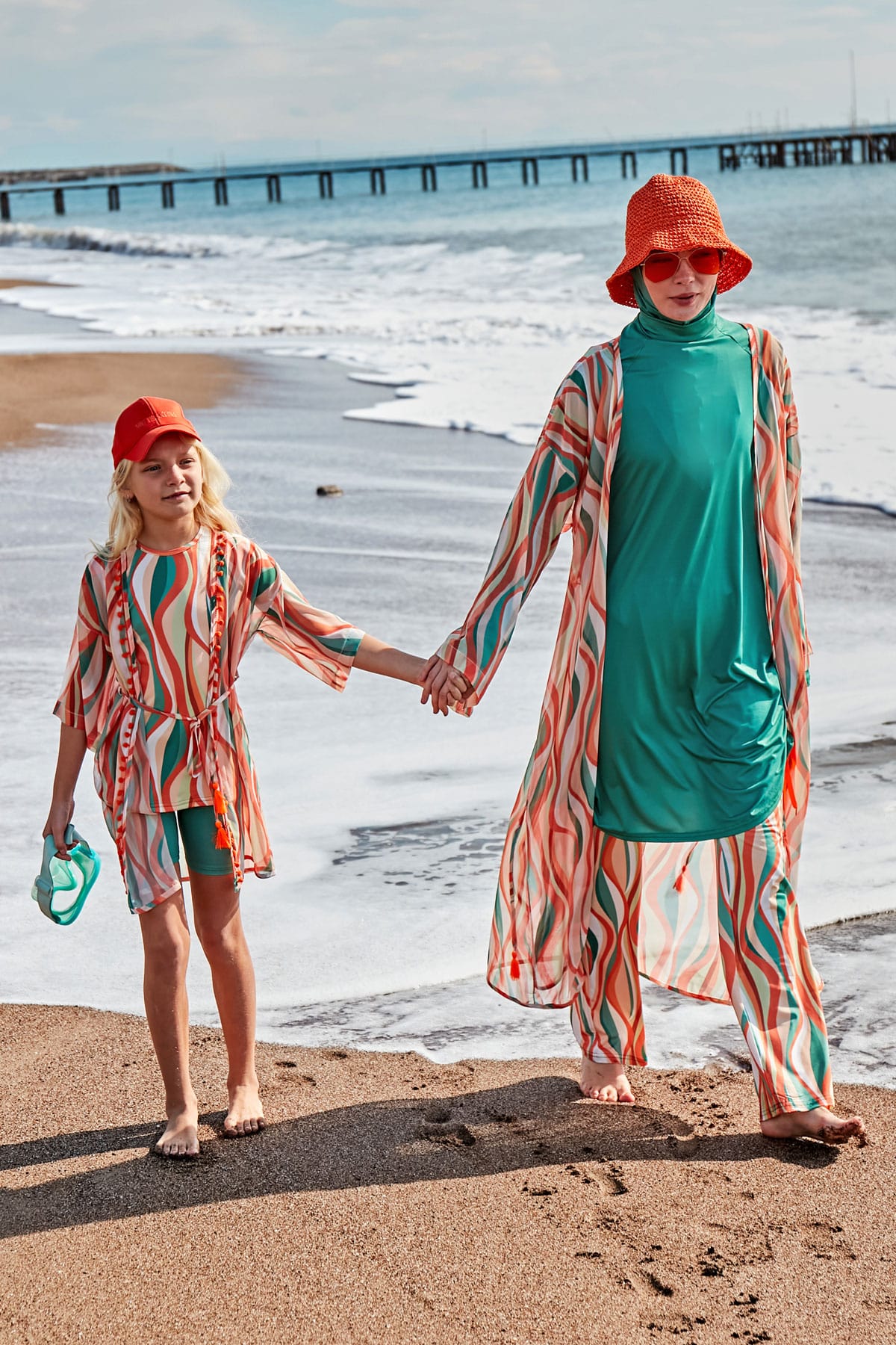 Lycra Green Burkini Modest Swimwear M2493