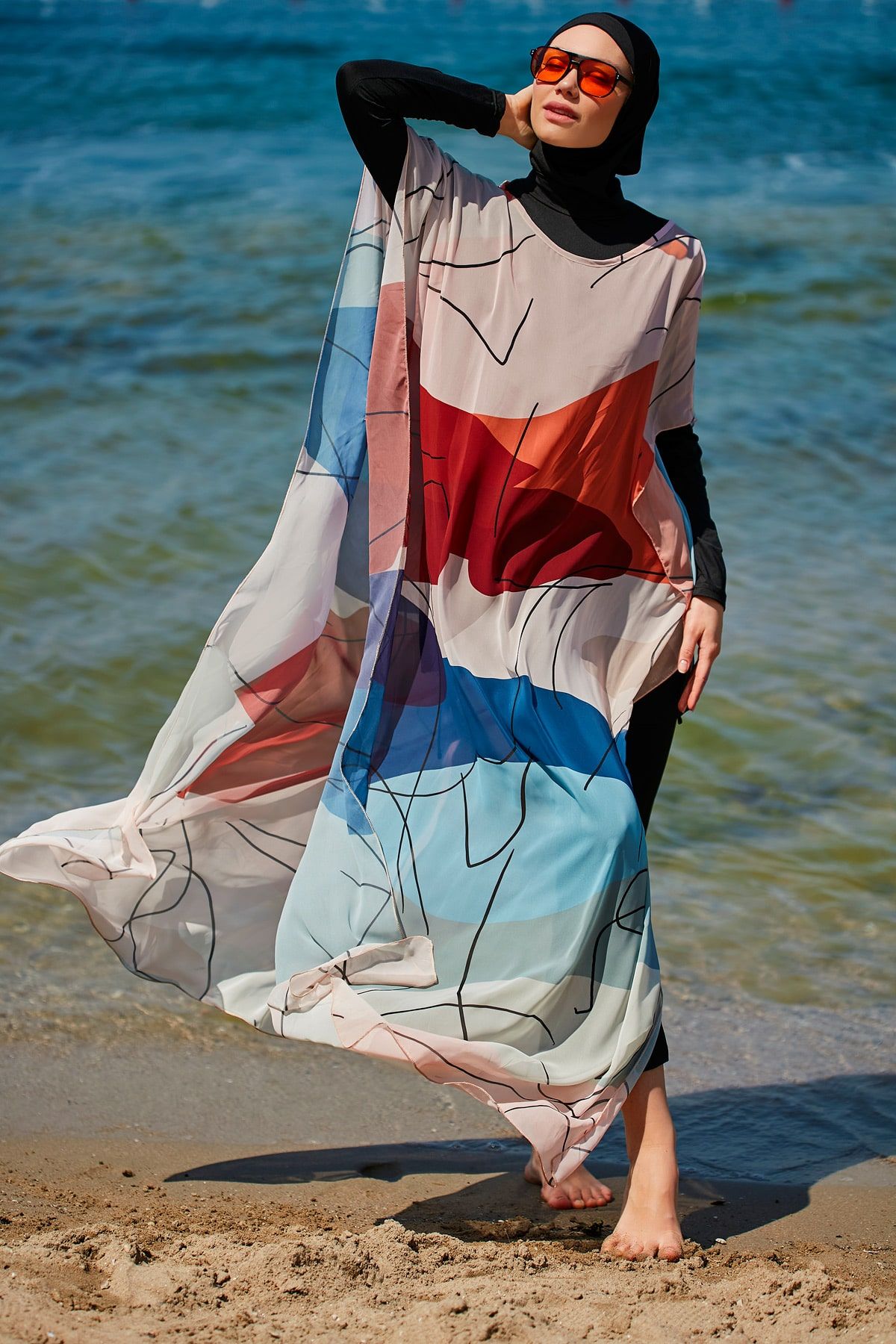 Colourful Pareo Kimono P2340