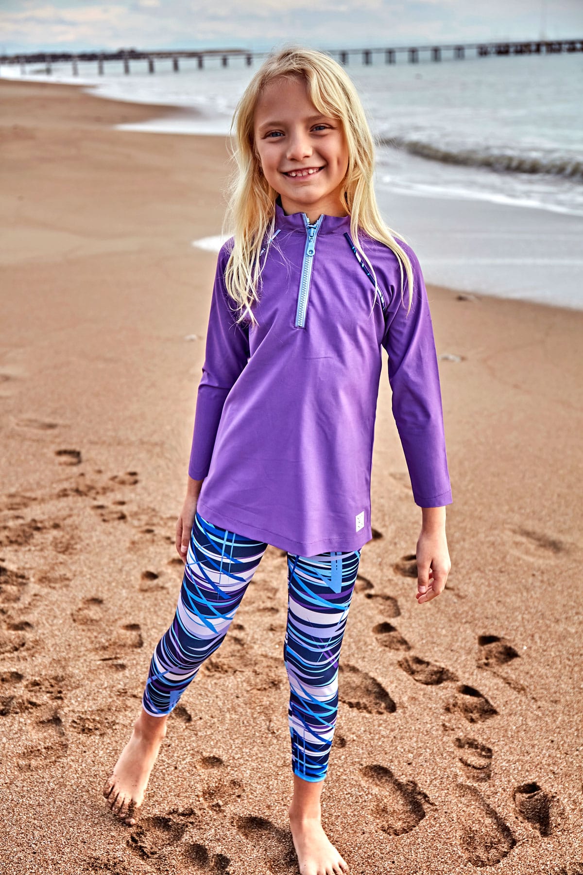 Woven Purple Girls Swimwear K2405