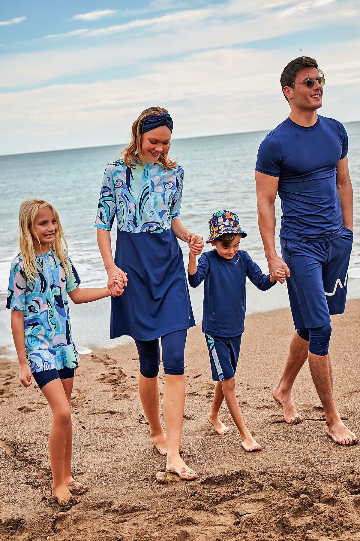Woven Navy Half Coverage Swimsuit M2460