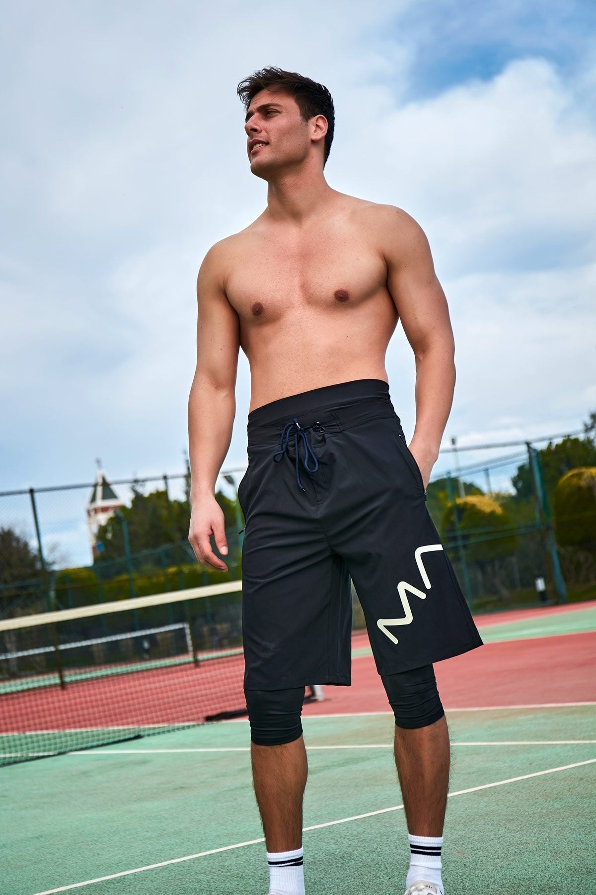 Black Men's Shorts S2405