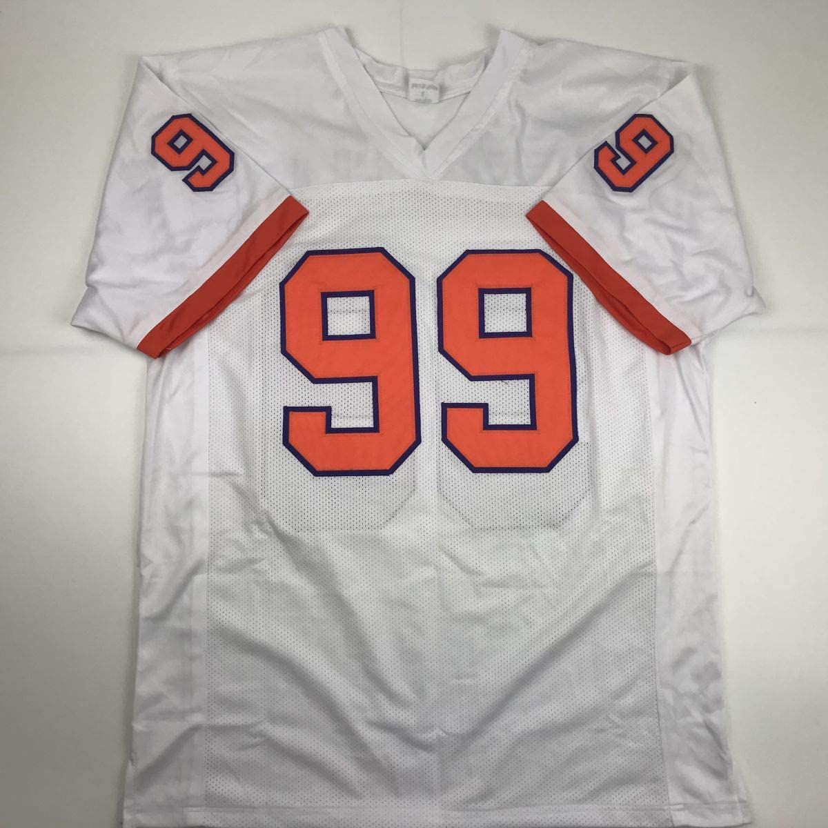Autographed/Signed Clelin Ferrell Clemson White College Football Jersey JSA COA