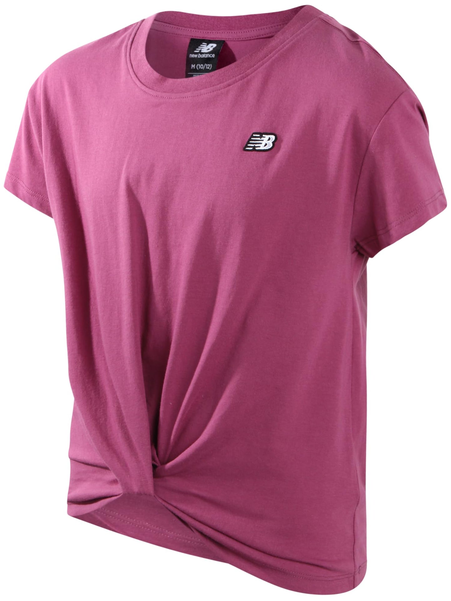 New Balance Girls' Athletic T-Shirt - 3 Pack Active Performance Sports Tee Bundle (7-16), Size 14-16, Grey/Pink/Scorpio