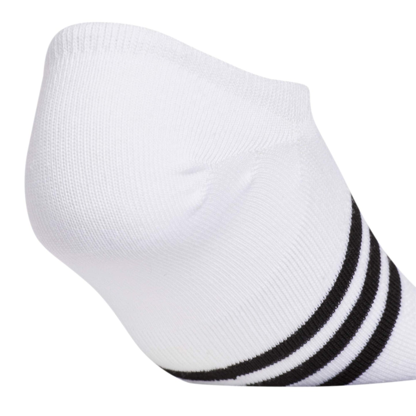 adidas Women's Superlite Super No Show Socks (6-pair), White/Cool Light Heather/Black, Medium