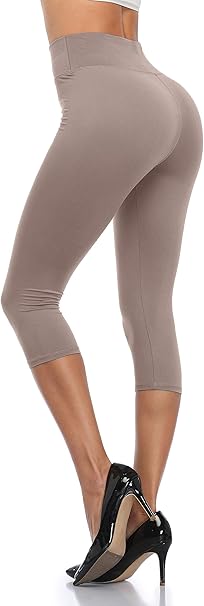 Women's High Waist Workout Shorts/Yoga Capris Biker Yoga Running Compression Exercise Shorts Leggings