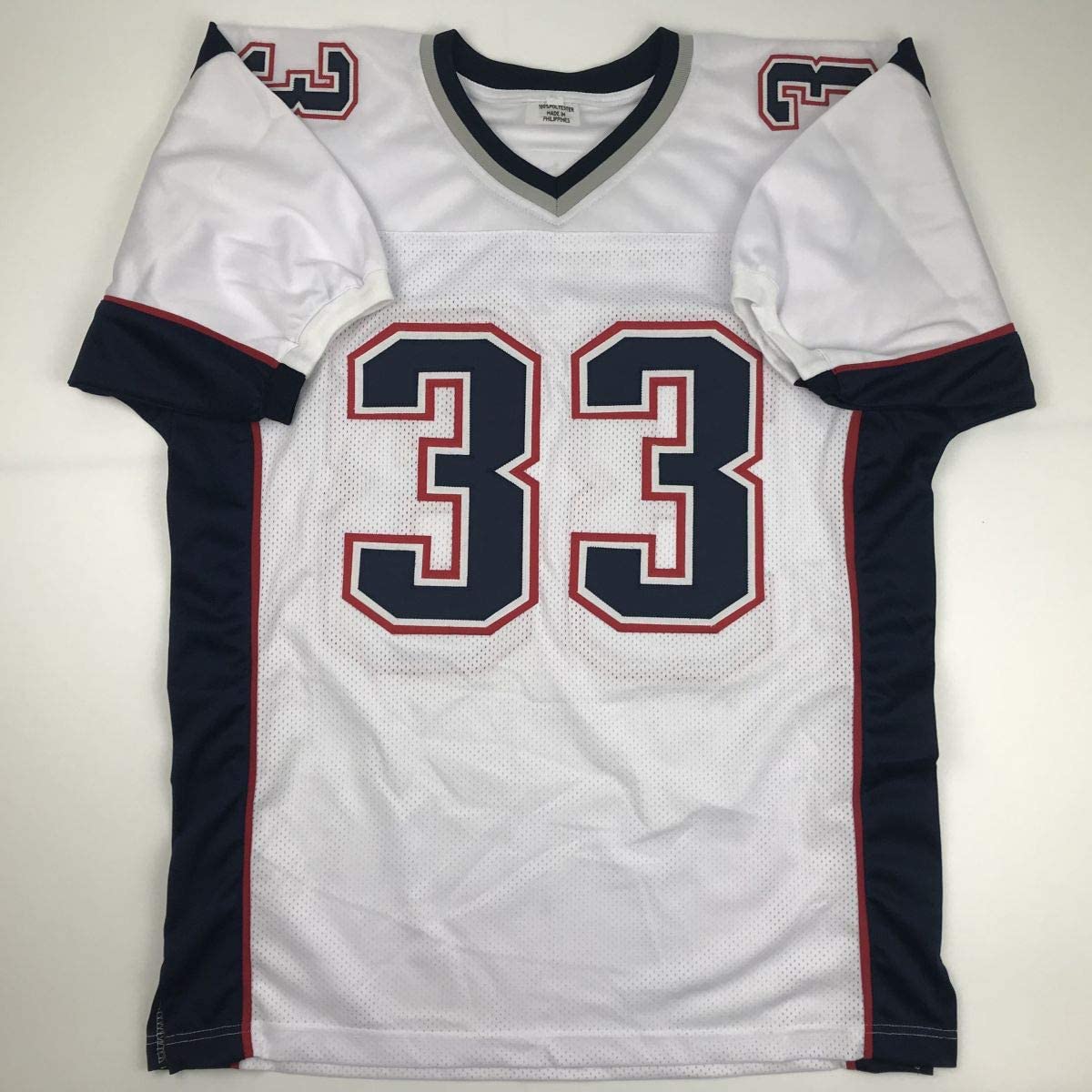 Autographed/Signed Kevin Faulk New England White Football Jersey JSA COA