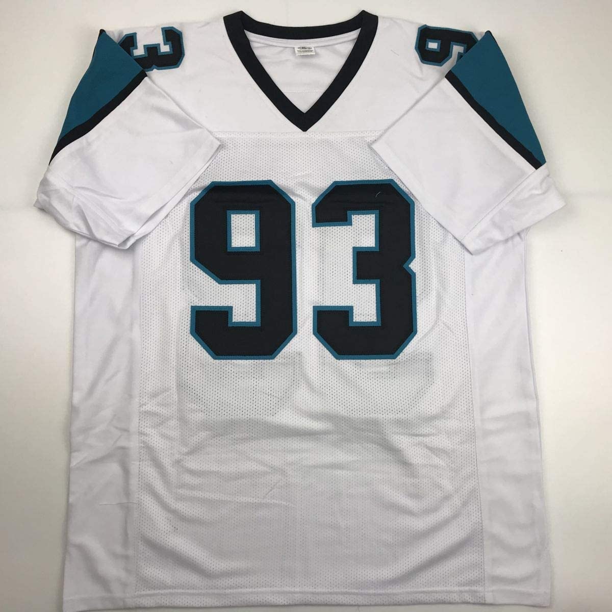 Autographed/Signed Gerald McCoy Carolina White Football Jersey Beckett BAS COA