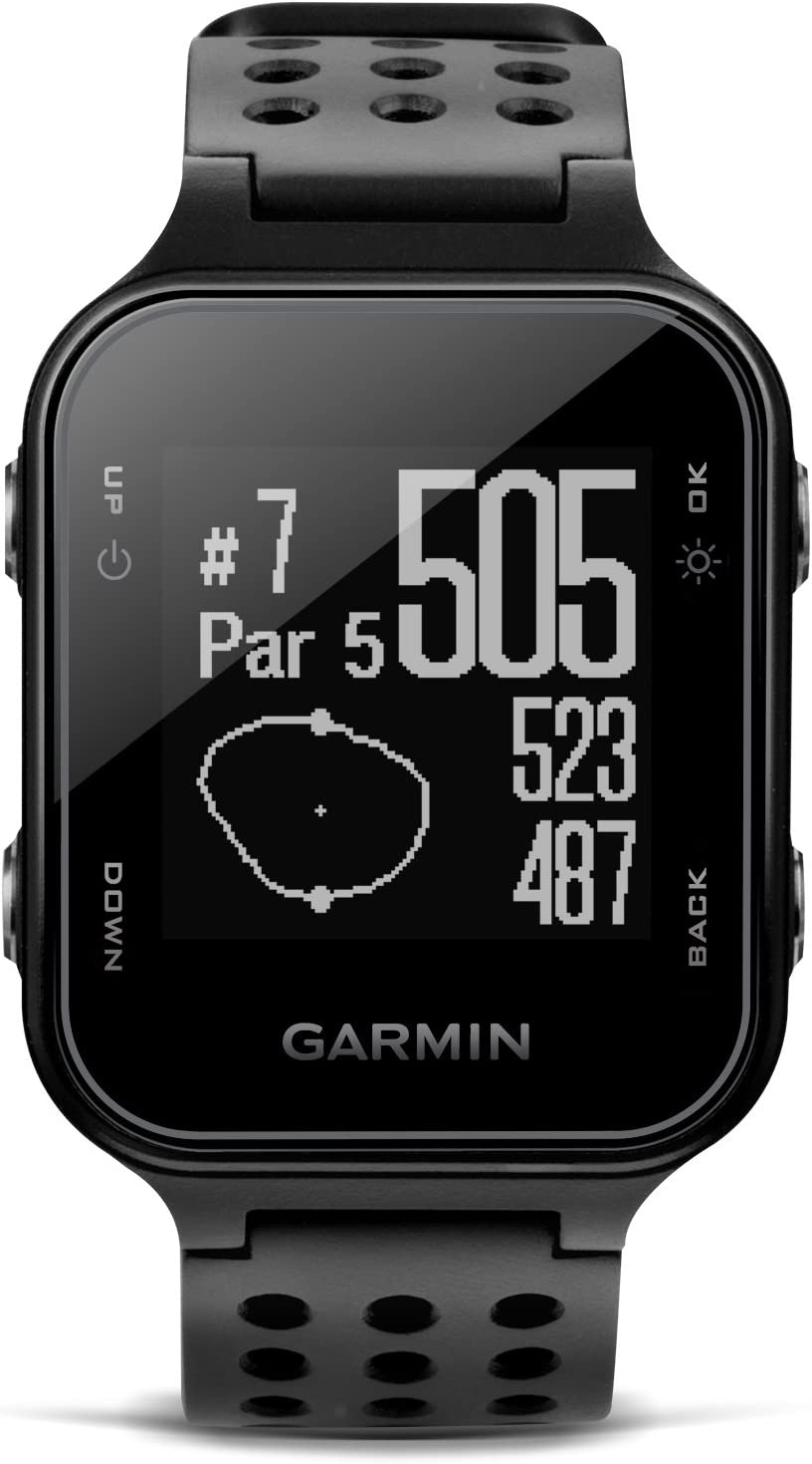 Garmin 010-03723-01 Approach S20, GPS Golf Watch with Step Tracking, Preloaded Courses, Black
