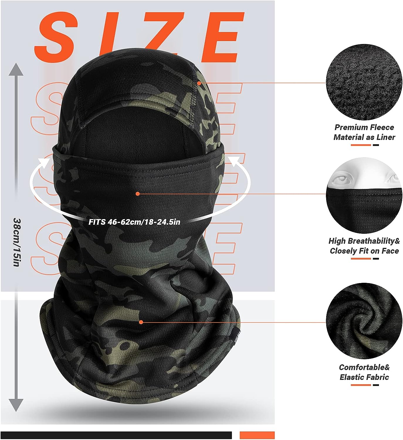 VULKIT Balaclava Face Mask UV Protection for Women Men Leightweight Sun Tatical Hood Fishing Riding Motorcycle