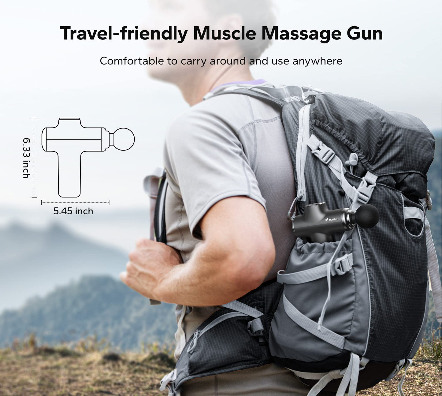 NOT WORKING - PARTS ONLY - MERACH Mini Massage Gun, Percussion Muscle Massager