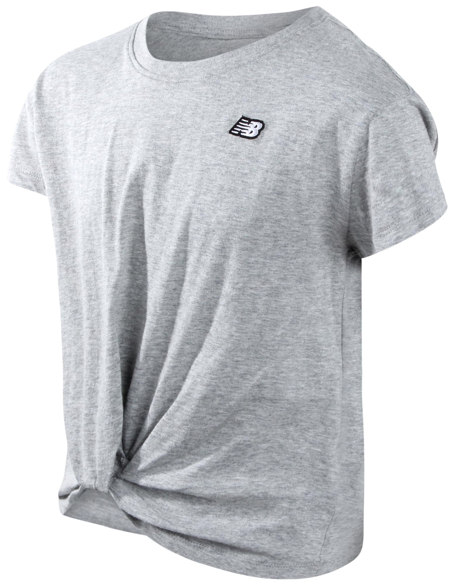 New Balance Girls' Athletic T-Shirt - 3 Pack Active Performance Sports Tee Bundle (7-16), Size 14-16, Grey/Pink/Scorpio