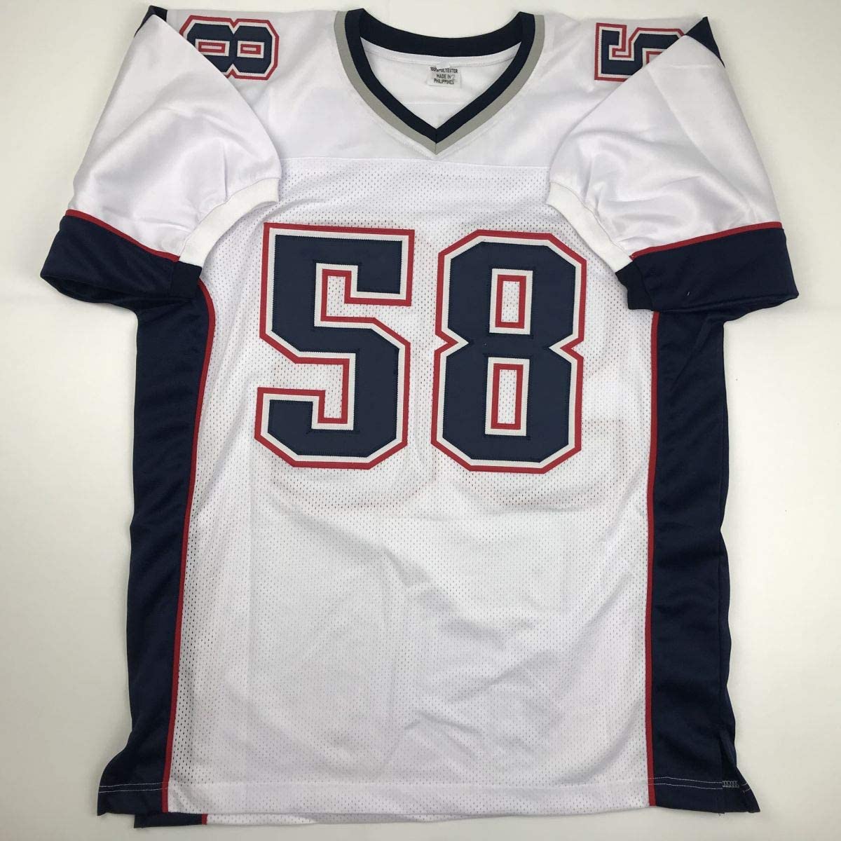 Autographed/Signed Jamie Collins New England White Football Jersey JSA COA