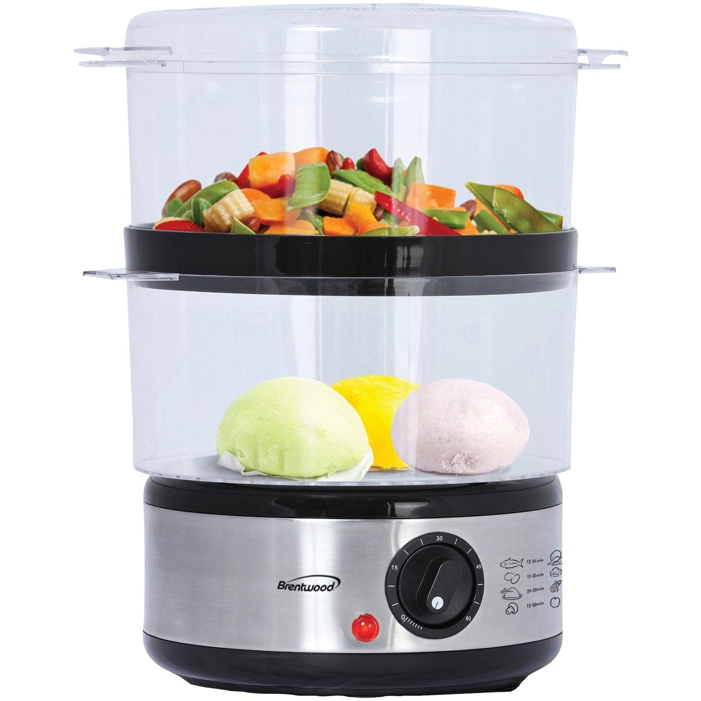 Brentwood Electric 2-Tier, 5 Quart, Stainless Steel