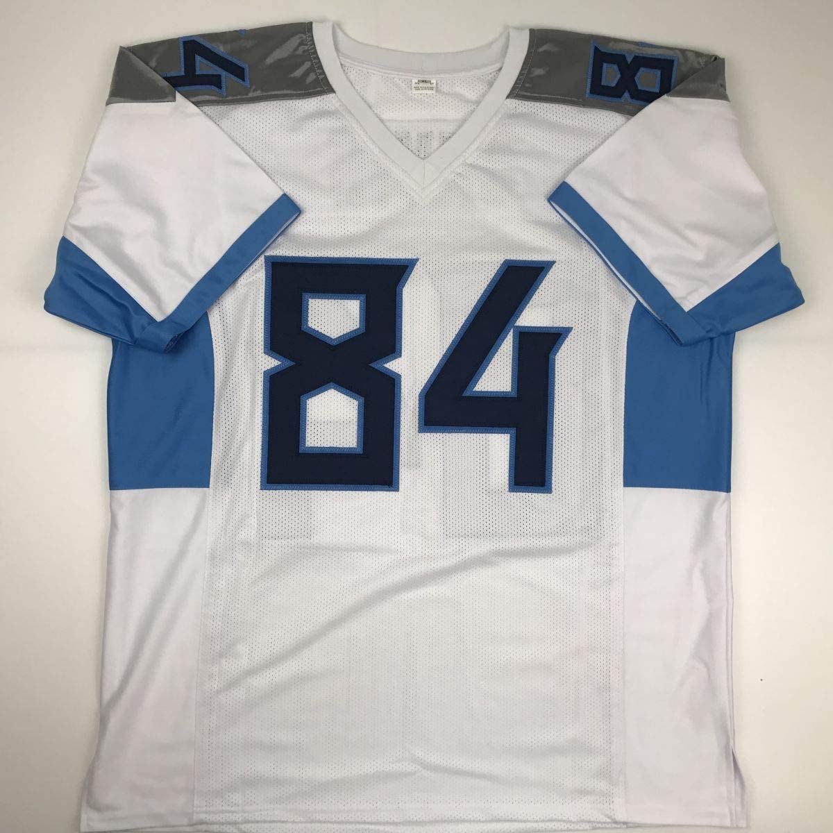 Autographed/Signed Corey Davis Tennessee 2018 White Football Jersey JSA COA