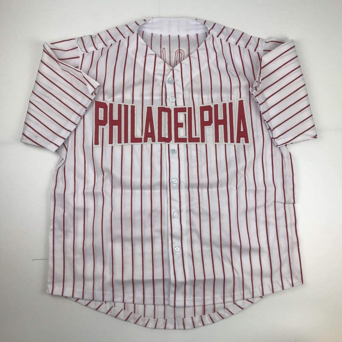 Autographed/Signed Aaron Nola Philadelphia Pinstripe Baseball Jersey JSA COA