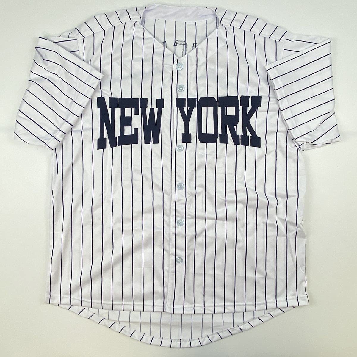 Autographed/Signed Gary Sanchez New York Pinstripe Baseball Jersey JSA COA
