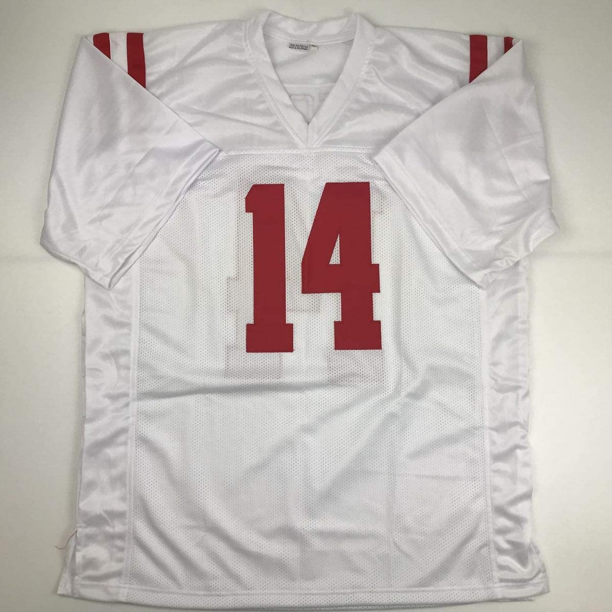 Autographed/Signed DK D.K. Metcalf Ole Miss White College Football Jersey JSA COA