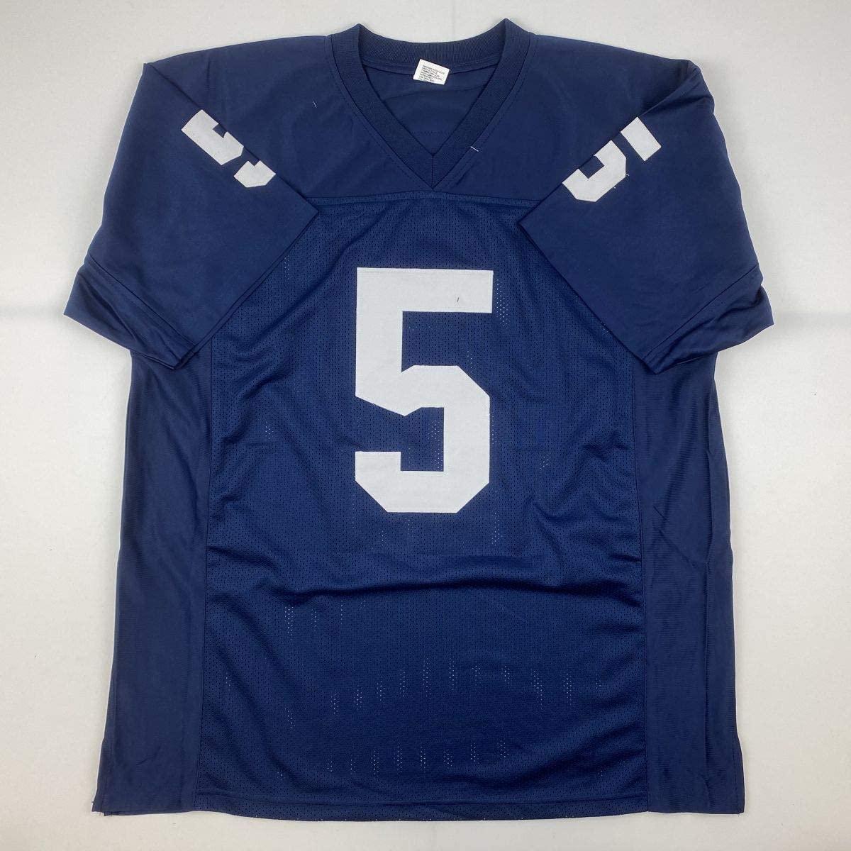 Autographed/Signed Paul Hornung Notre Dame Blue College Football Jersey JSA COA