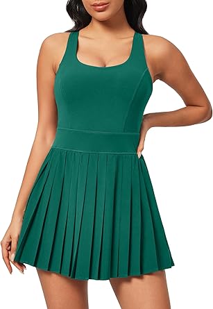 Heathyoga Tennis Dresses for Women with Shorts and Bra Athletic Dress for Women Workout Dress with Pockets for Golf