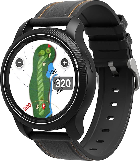 GOLFBUDDY Aim W12 Golf GPS Watch, Premium Full Color Touchscreen, Preloaded with 40, 000 Worldwide Courses, Hole Preview, Green Undulation, IPX7 Waterproof, Easy-to-use Golf Watch