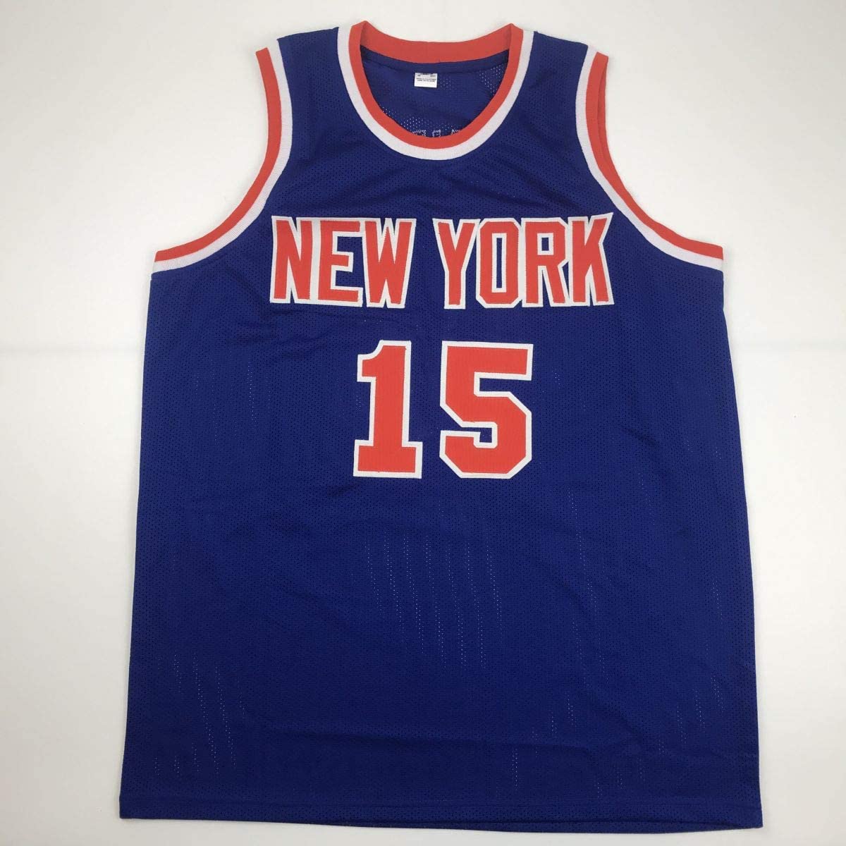Autographed/Signed Earl Monroe New York Blue Basketball Jersey PSA/DNA COA