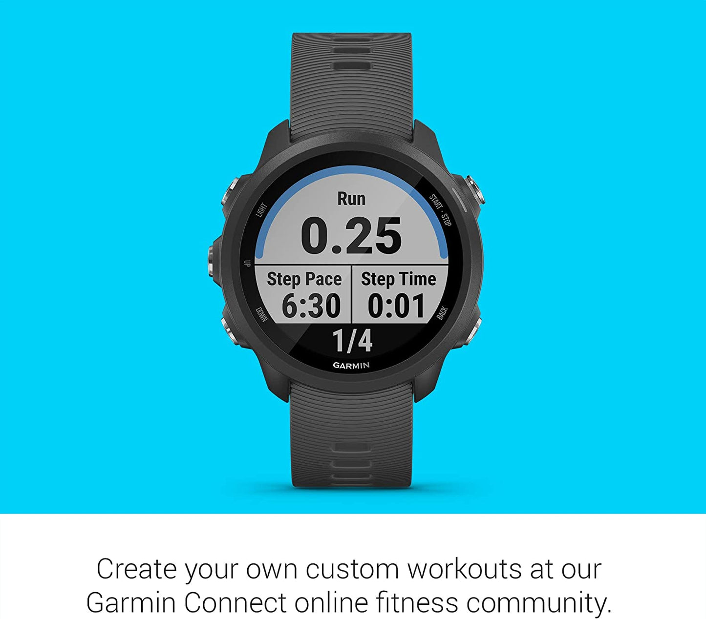 Garmin 010-02120-20 Forerunner 245 Music, GPS Running Smartwatch with Music and Advanced Dynamics, Black