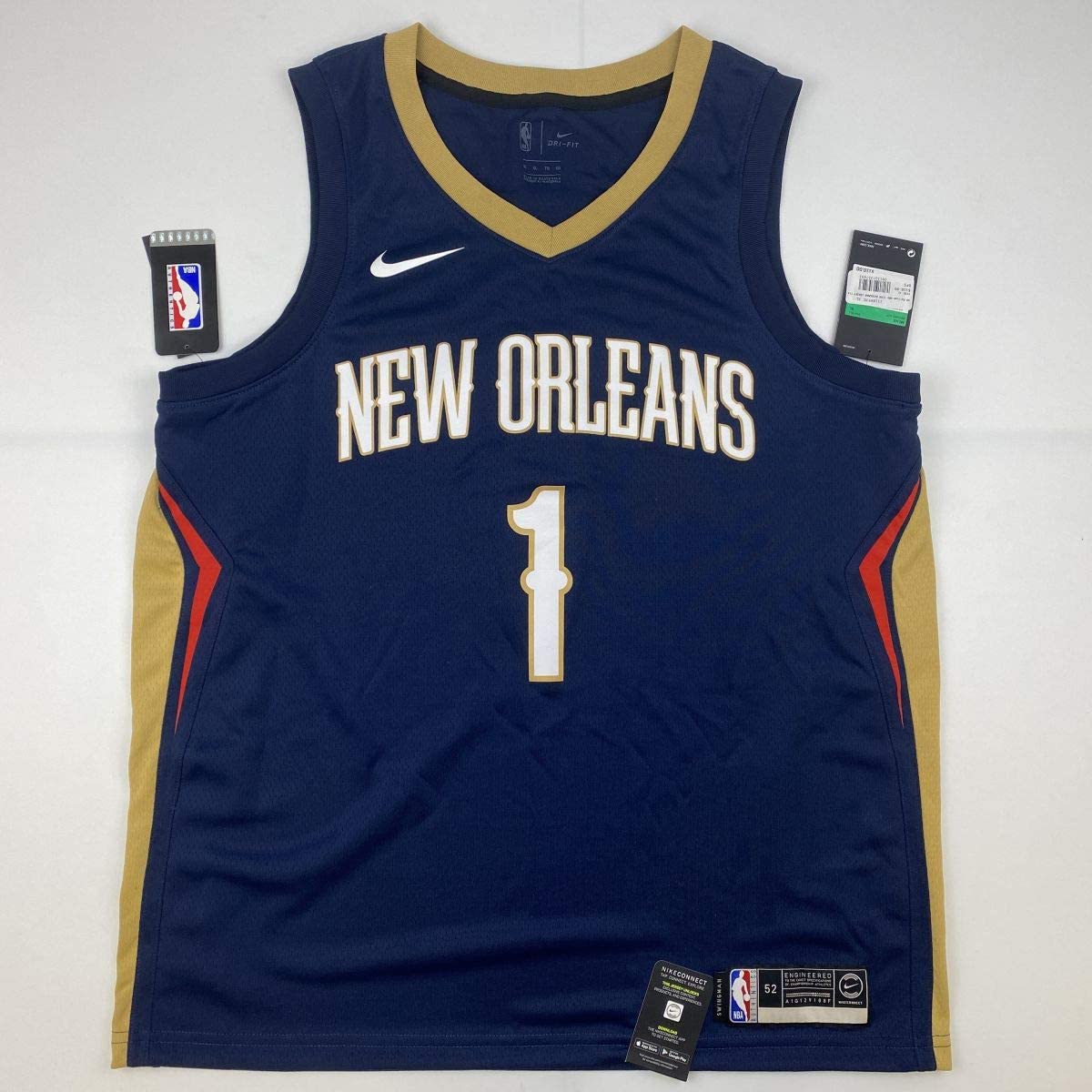 Autographed/Signed Zion Williamson New Orleans Blue Basketball Jersey PSA/DNA COA