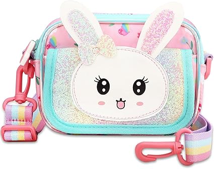 Girls Purse for Kids Age 3-12 - Purse for Little Girl Gifts, Crossbody Bag Bunny