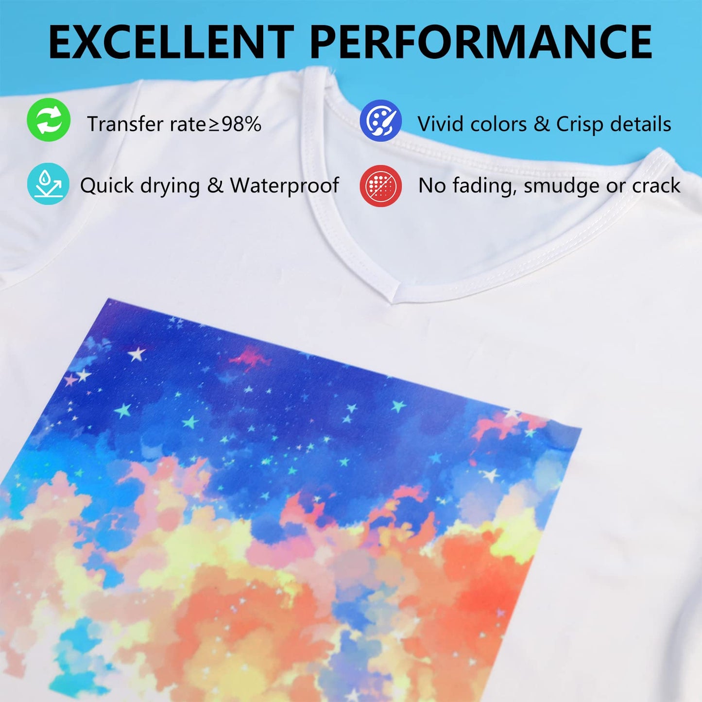 HTVRONT Sublimation Paper 11x17 Inches - 150 Sheets Excellent Ink Release