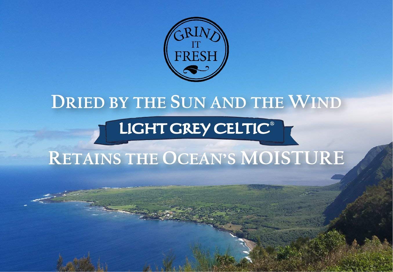 Celtic Sea Salt, Light Grey, with Grinder, 3 oz