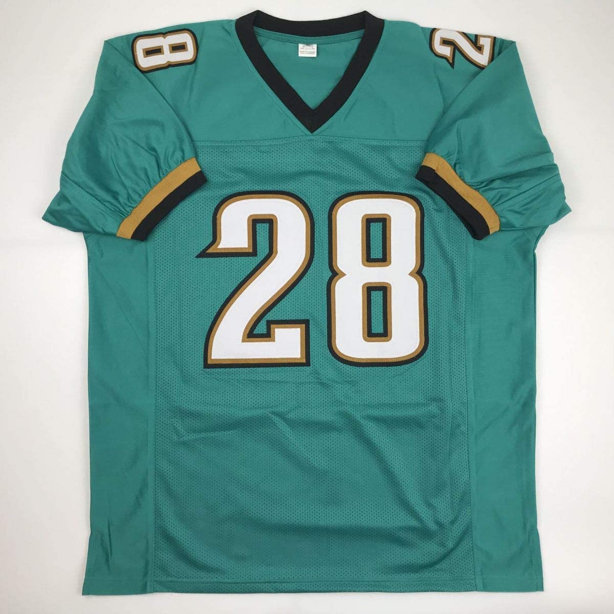 Autographed/Signed Fred Taylor Jacksonville Teal Football Jersey JSA COA
