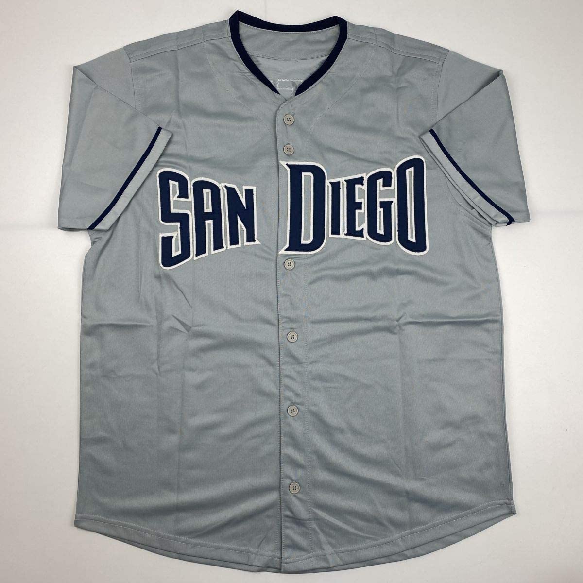 Autographed/Signed Trevor Hoffman San Diego Grey Baseball Jersey JSA COA