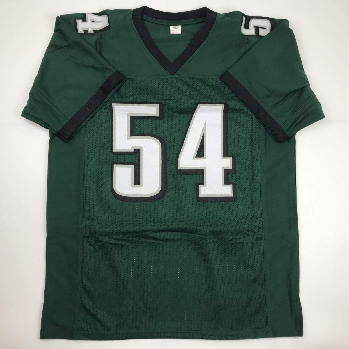 Autographed/Signed Jeremiah Trotter Philadelphia Green Football Jersey JSA COA
