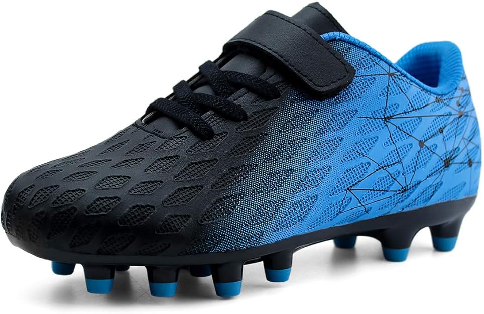 brooman Kids Firm Ground Soccer Cleats Boys Girls Athletic Outdoor Football Shoes