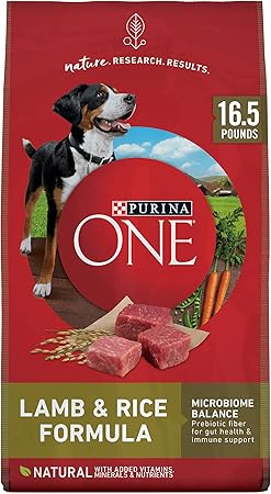 Purina ONE Dry Dog Food Lamb and Rice Formula - 16.5 lb. Bag