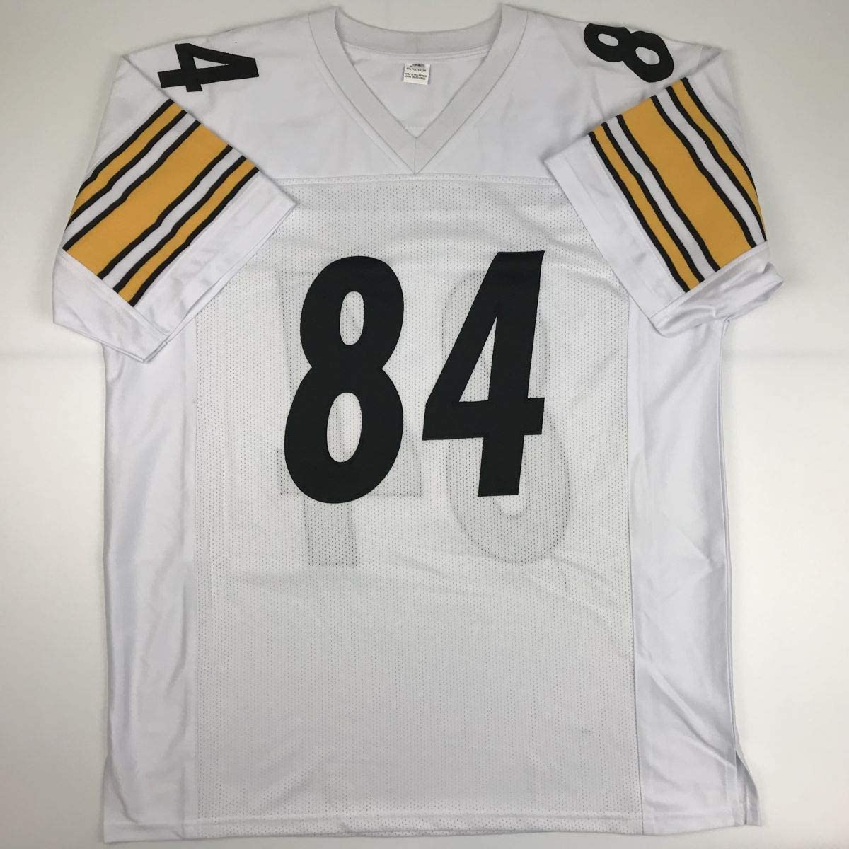 Autographed/Signed Antonio Brown Pittsburgh White Football Jersey JSA COA