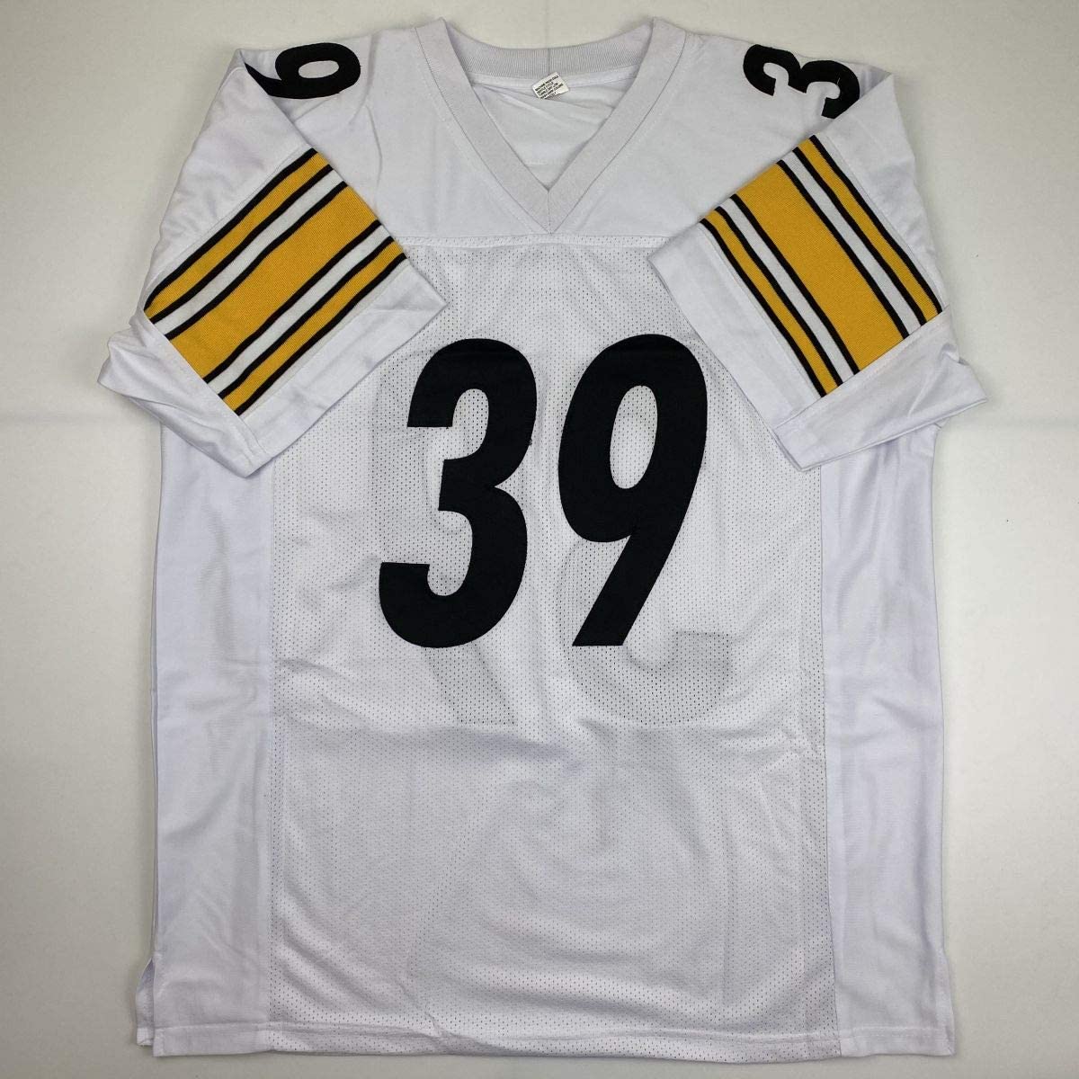 Autographed/Signed Minkah Fitzpatrick Pittsburgh White Football Jersey Beckett BAS COA