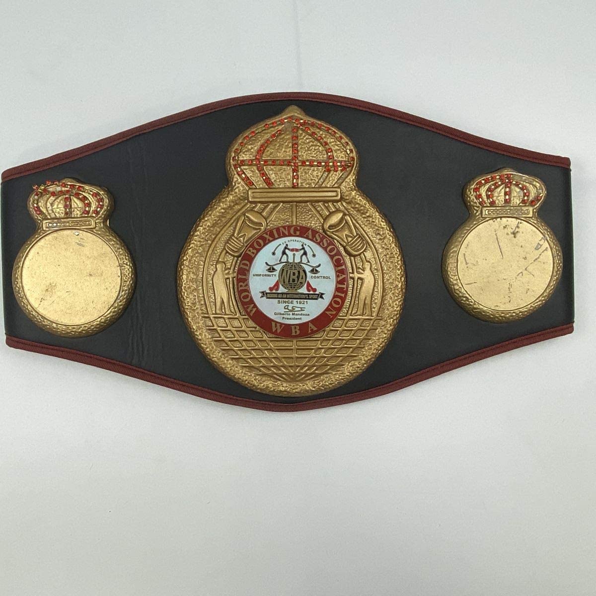 Autographed/Signed Mike Tyson WBA Black Boxing Replica Championship Belt Athlete Hologram COA